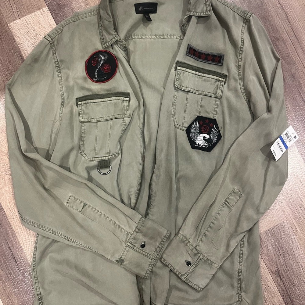 INC patchwork coat